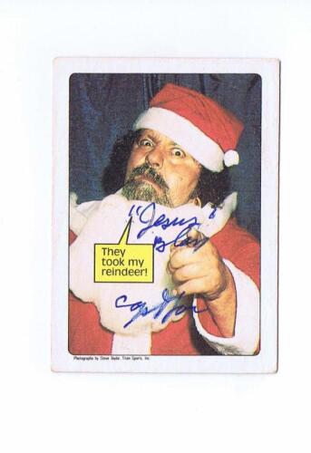 LOU ALBANO: A trading card from 1986 by Titan Sports Cards autographed by Captain Lou Albano