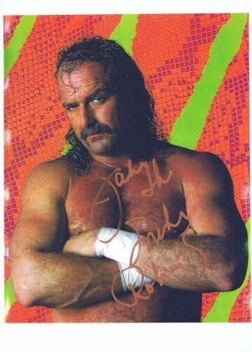 JAKE ROBERTS: A colour picture of 'The Snake' , Autographed by Jake Roberts