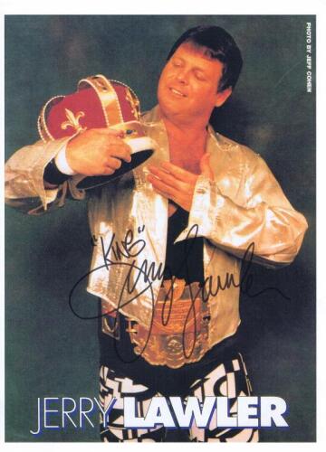 JERRY LAWLER: A colour picture of 'The King' autographed by Jerry Lawler