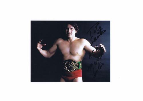 TITO SANTANA: A colour image of 'Tito Santana', autographed by Merced Solis