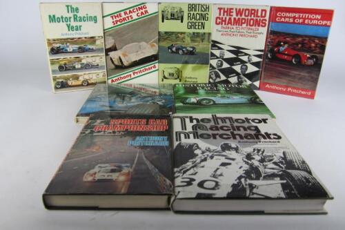GRAND PRIX RACING: Nine Anthony Pritchard hardcover books.