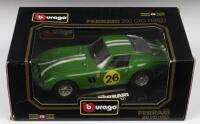 250 GTO: A Bburago 1:18 scale Ferrari 250 GTO (1962) in David Piper racing colours (cod.3011)