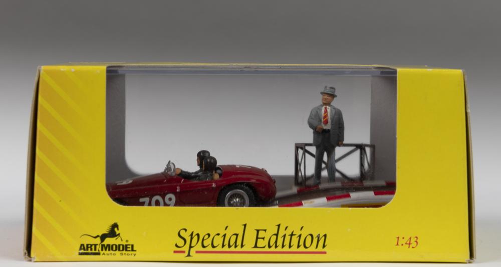 166 MM S: An ART MODEL Special Edition Ferrari 166 MM S 1950 Mille Miglia  diorama (ART907). 166 MM S as raced by Rossi/Tullini - Price Estimate: $ - $