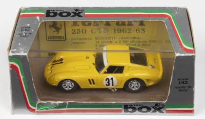 250 GTO: A MODEL box 1:43 scale Ferrari 250 GTO (8444) as raced at Spa 1965