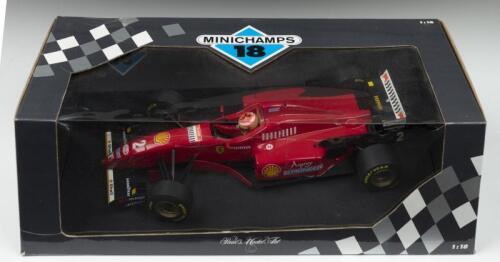 412 T3: A Paul's Model Art/MINICHAMPS 1:18 scale 1996 Ferrari 412 T3 V10 as raced by Eddie Irvine