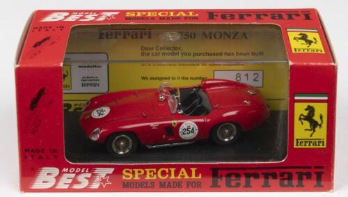 750 MONZA: A Limited Edition MODEL BEST 1:43 scale FERRARI 750 MONZA (PR05). As driven/raced by ALESI-SCHEUFELE at 1992 MILLE MIGLIA. Limited Series of 3000 models, numbered '812'