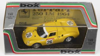 250 LM: A MODEL box 1:43 scale FERRARI 250 LM as raced at "Le Mans 65" (8436). 'FRANCORCHAMPS' yellow livery