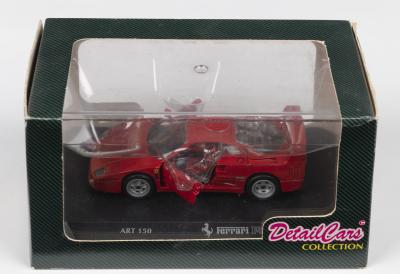 F40: A Detail Cars 1:43 scale FERRARI F40 (ART.150). Red