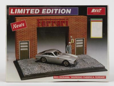 INGRESSO FABBRICA FERRARI: A Limited Edition M4 and MICROWORLD PRODUCTION (MODEL BEST) 1:43 scale "INGRESSO FABBRICA FERRARI" diorama (9603) featuring the Ferrari factory entrance