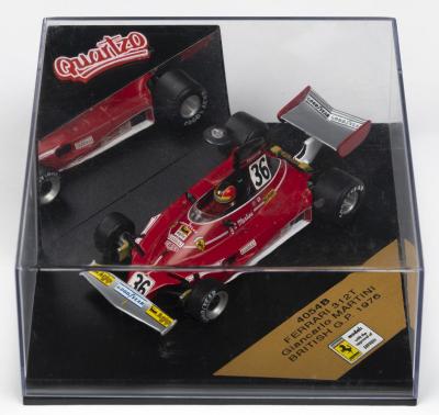 312T: A Quartzo 1:43 scale Ferrari 312T as raced by Giancarlo MARTINI at 1976 BRITISH G.P. (4054B)