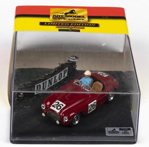 166 MM: A Limited Edition ART MODEL 1950 Le Mans Diorama featuring the Ferrari 166 MM of Porfirio Rubirosa (ART903). Limited Edition of 2000 pieces