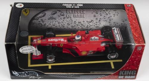 F1-2000: A Limited Edition Hot Wheels Racing 1:18 scale Ferrari F1-2000 as raced by Michael Schumacher - 'KING OF RAIN'. Limited Edition 8513/9,999