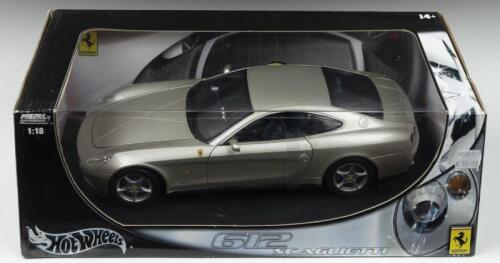 612 SCAGLIETTI: A Hot Wheels 1:18 scale Ferrari 612 Scaglietti (C7524). Metallic silver