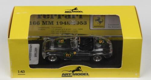 166 MM SP: A Limited Series ART MODEL 1:43 scale FERRARI 166 MM SP commemorating 50 years of the Ferrari 166 MM 1948-1953 (ARTS05). Limited Series of 2000 models, numbered '976'