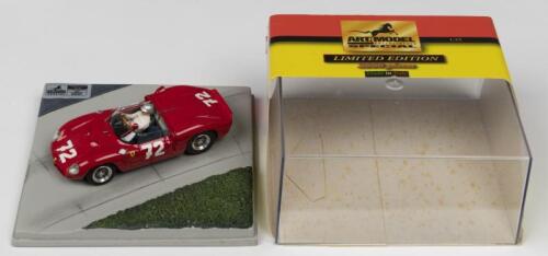 DINO SP: A Limited Edition 1:43 scale ART MODEL diorama featuring the FERRARI DINO 196 SP of Lorenzo Bandini as raced at Nurburgring, 1962 (ART904). Limited Edition of 2000 pieces