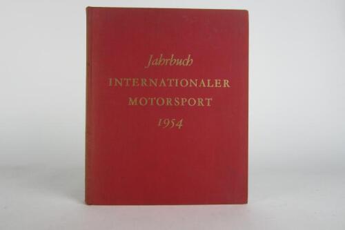 INTERNATIONAL MOTORSPORT: 'Jahrbuch Internationaler Motorsport 1954' hardcover book.