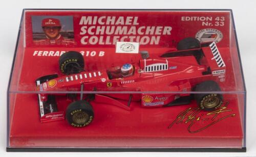 F 310 B: A Paul's Model Art/MINICHAMPS 1:43 scale 1997 FERRARI F310 B as raced by Michael Schumacher (Nr.33)