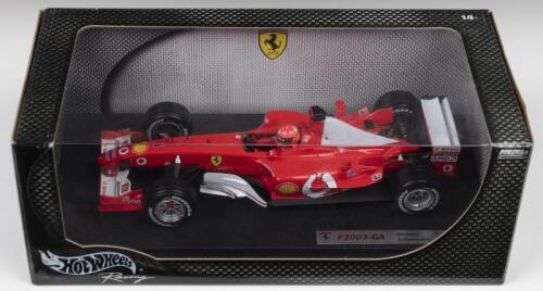 F2003-GA: A Hot Wheels Racing Edition 1:18 scale Ferrari F2003-GA as raced by Michael Schumacher (B1023)