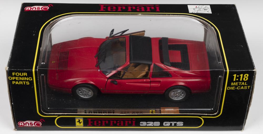 328 GTS: A ANSON 1:18 scale Ferrari 328 GTS in red - Price 