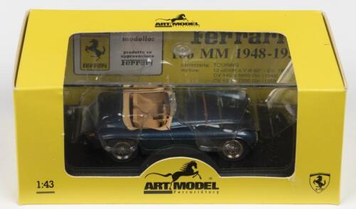 166 MM: An ART MODEL 1:43 scale FERRARI 166 MM SPIDER modelled in metallic blue (ART026). Personal car of G.AGNELLI