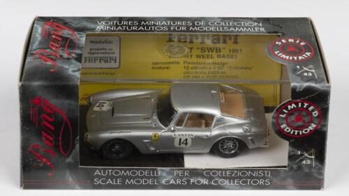 250 GT SWB: A Limited Edition Bang model 1:43 scale FERRARI 250 GT SWB as raced at "GRAND PRIX DE L'AGE D'OR - MONTLH&Atilde;&permil;RY 91" (1012). Limited Edition of 5,000 models, numbered '0540'