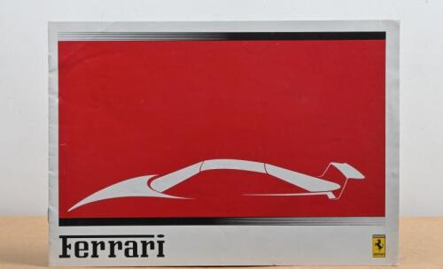 FERRARI: A 1990 Ferrari range sales brochure. F40 picture and specifications