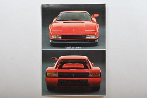 TESTAROSSA: A large format 1984 Ferrari Testarossa colour brochure (N. 327/84 - 10M/10/84)