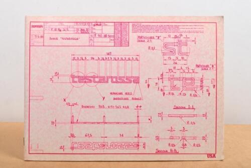 TESTAROSSA: A 1984 Ferrari Testarossa Press information booklet/brochure (N. 324/84 - 0.3M/10/84)