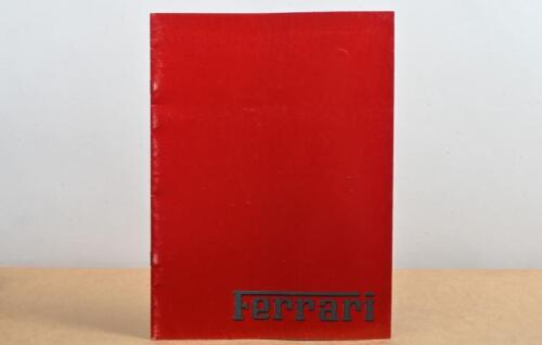 FERRARI: A 1988 Ferrari range sales brochure (N. 506/88 - 4M/12/88). 412, testarossa, F40 pictures and specifications
