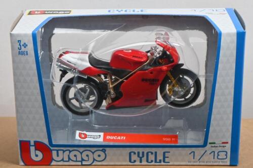 DUCATI: A NOS 1:18 scale Bburago Ducati 998R Motorcycle model