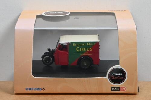 TRICYCLE: A NOS 1:76 scale Oxford Models Tricycle Van "Bertram Mills Circus" die-cast model
