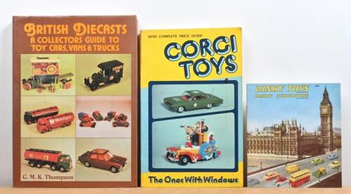 CORGI & DINKY: Two books including Corgi Toys 'The One with Windows', British Diecasts 'A Collectors Guide' and a small reproduced 1958 Dinky Toys catalogue.&nbsp;