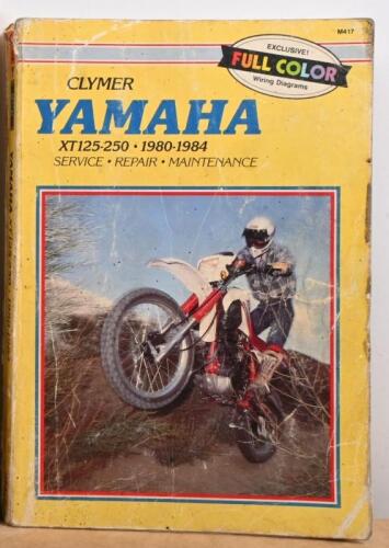 YAMAHA: A Yamaha service, repair and maintenance book for XT125-250 1980-1984 models, published by Clymer