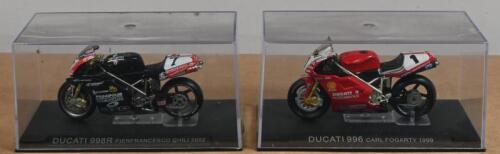 DUCATI: Two 1:24 scale Ducati&nbsp;racing motorcycle models