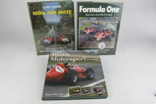 1950s: Three books relating to 50's racing (one signed by artist Michael Turner)