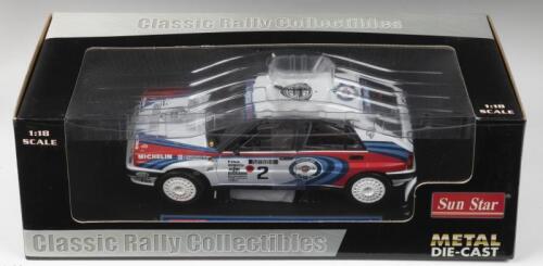 LANCIA: A 1:18 scale Sun Star Lancia Delta HF Integrale 16V as rallied by J.Kankkunen/J.Piironen&nbsp;at the 1991 1000 Lakes Rally&nbsp;(Item #3104)