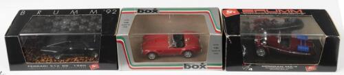 ROAD CARS: A group of three 1:43 scale road cars. Limited Edition BRUMM MORGAN MX-4 SUPER SPORT 1935 BARRELBACK (LE4) numbered '3780' of 7500