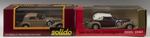 DELAGE: Two Delage 1:43 scale solido&nbsp;Age d'Or models. Delage D8 120-1939 & Delage&nbsp;(1151)