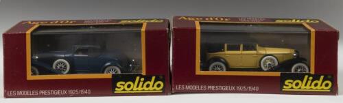 CORD: Two 1:43 scale solido Age d'Or Cord models. CORD L 29 (55) & CORD L29 1929 (80)