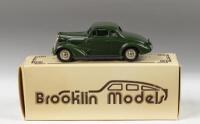 CHEVROLET: A 1:43 scale Brooklin Models 1937 Chevrolet Coupe (BRK. 4) in dark green