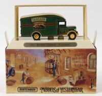 MODELS OF YESTERYEAR: A group of four Matchbox Model of Yesteryear 1:43 scale models. Y-12 1912 Ford Model T in 'ROYAL MAIL' livery & YGB18 1931 Morris Van 'CASCADE' - 2