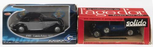 ITALIAN CARS: Two 1:43 scale solido&nbsp;models. solido l'age d'or&nbsp;FIAT - 525N - 1928 (ref. 154) & Lancia Astura 1935 (4169)