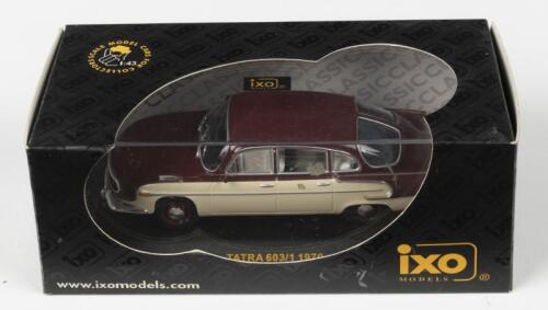 TATRA: A 1:43 scale ixo MODELS Tatra 603/1 1970 in burgundy and cream (CLC090)