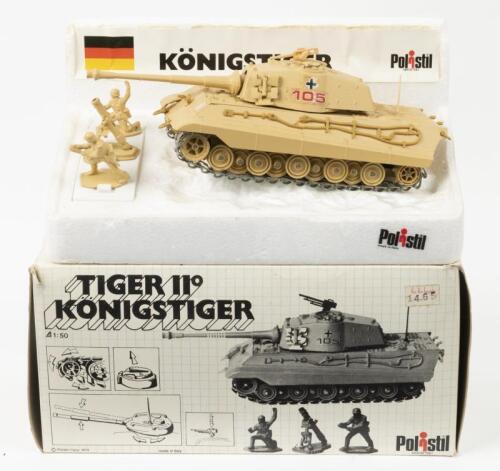 KONIGSTIGER: A 1:50 Polistil&nbsp;TIGER II KONIGSTIGER&nbsp;(C.A. 103) tank. German desert military colours. 1974