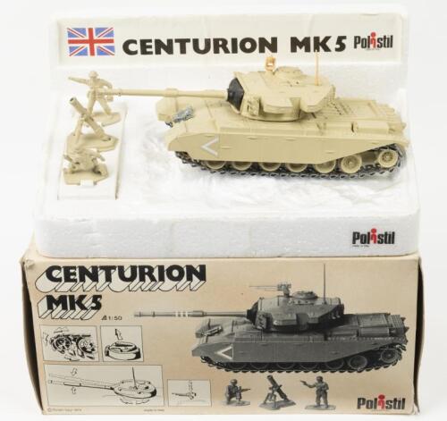 CENTURION: A 1:50 Polistil&nbsp;CENTURION MK5&nbsp;(C.A. 104) tank in English desert military colours. 1974