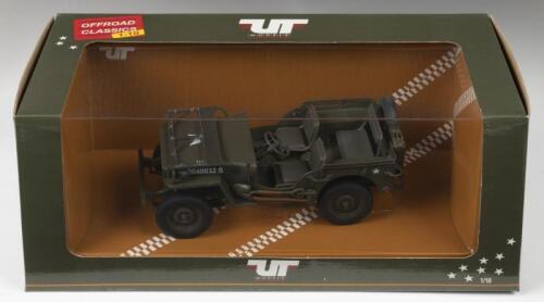 WILLYS JEEP: A 1:18 scale UT MODELS WILLY'S Jeep in military green