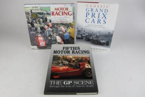 GPs: Three Grand Prix related books mainly on front-engined F1 cars