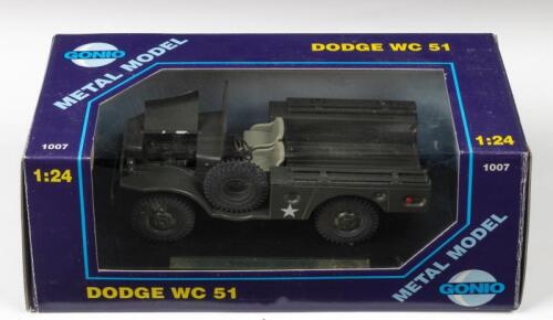 DODGE: A 1:24 scale GONIO metal DODGE WC 51 model (1007). U.S military colours