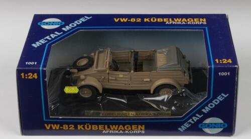 VW: A 1:24 scale GONIO metal VW-82 KUBELWAGEN&nbsp;(AFRIKA CORPS) model (1001)