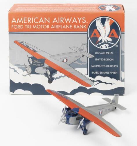 AMERICAN AIRWAYS: A Limited Edition LIBERTY CLASSICS BY SPEC CAST,&nbsp;AMERICAN AIRWAYS FORD TRI-MOTOR AIRPLANE BANK in die cast metal (Stock #49007)